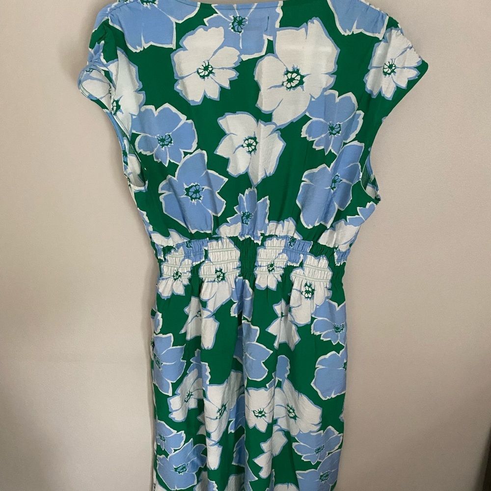 Sonoma Green Floral Midi Dress – Short Sleeve – NWOT – Size Large - Picture 3 of 4